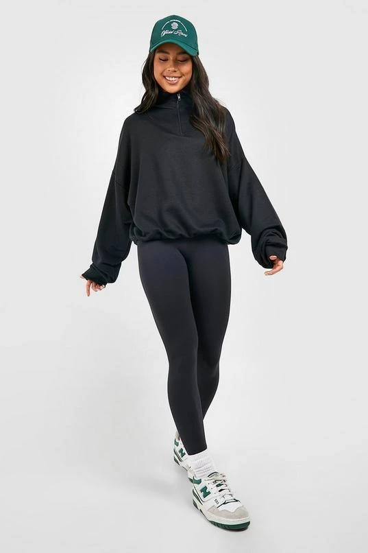 BOOHOO Black Petite Basic Half Zip Sweater 3 BOOHOO Black Petite Basic Half Zip Sweater - Image 3