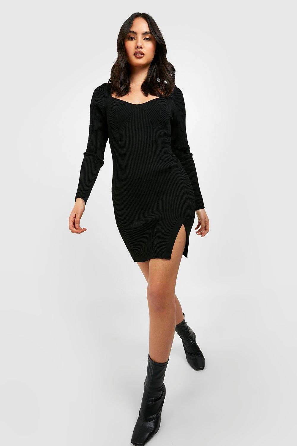 BOOHOO Ribbed Knit Mini Dress 6 BOOHOO Ribbed Knit Mini Dress - Image 6