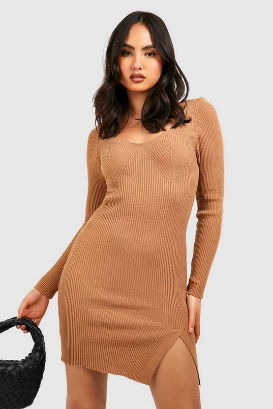 BOOHOO Ribbed Knit Mini Dress 3 BOOHOO Ribbed Knit Mini Dress - Image 3