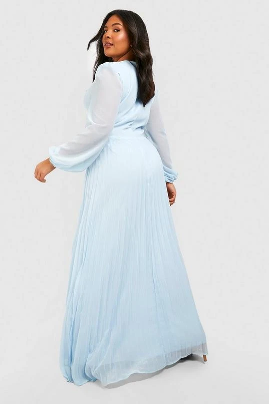 BOOHOO Plus Chiffon Twist Front Maxi Dress 2 BOOHOO Plus Chiffon Twist Front Maxi Dress - Image 2