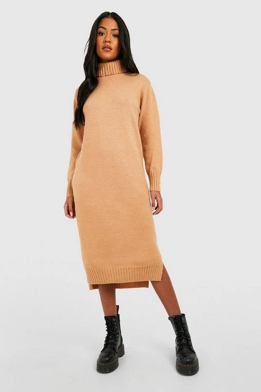 BOOHOO Tall Turtleneck Knitted Maxi Dress 1 BOOHOO Tall Turtleneck Knitted Maxi Dress