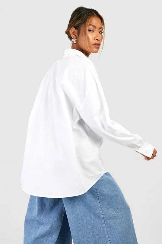 Boohoo Basics Oversized Cotton Poplin Shirt 2 Boohoo Basics Oversized Cotton Poplin Shirt - Image 2
