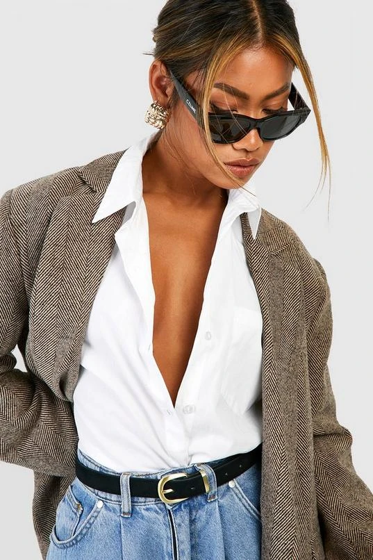 Boohoo Basics Oversized Cotton Poplin Shirt 4 Boohoo Basics Oversized Cotton Poplin Shirt - Image 4