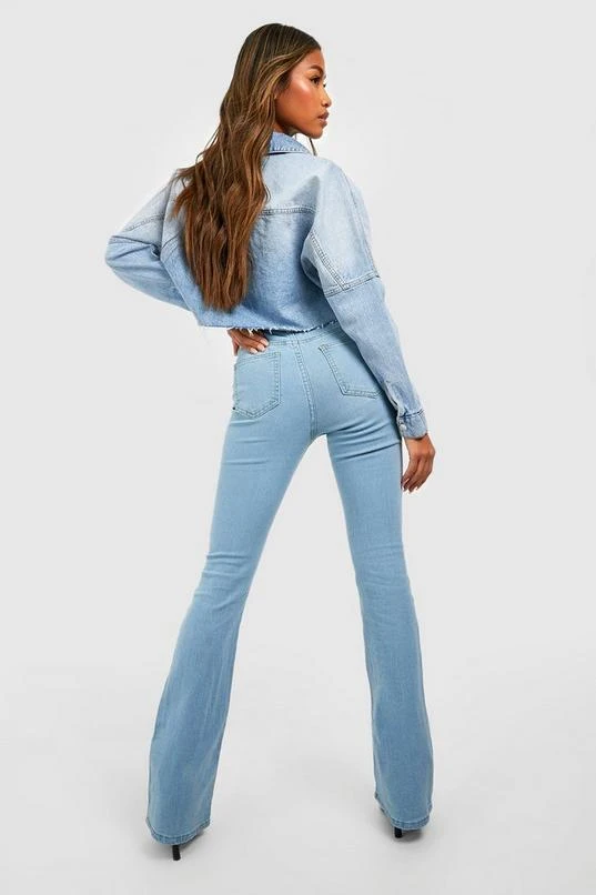 BOOHOO Mid Waist Flared Jeans 2 BOOHOO Mid Waist Flared Jeans - Image 2