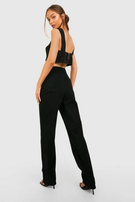 BOOHOO High Waisted Straight Fit Jeans 2 BOOHOO High Waisted Straight Fit Jeans - Image 2