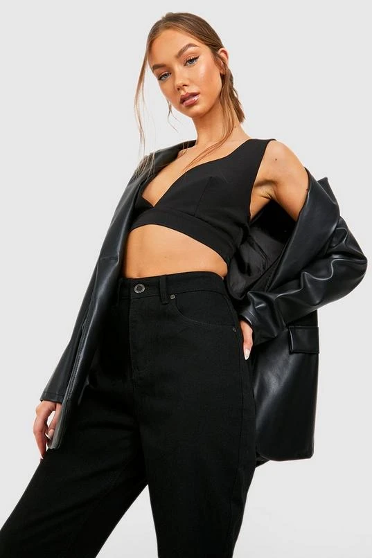 BOOHOO High Waisted Straight Fit Jeans 4 BOOHOO High Waisted Straight Fit Jeans - Image 4