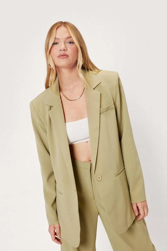 BOOHOO Shoulder Padded Oversized Blazer 1 BOOHOO Shoulder Padded Oversized Blazer