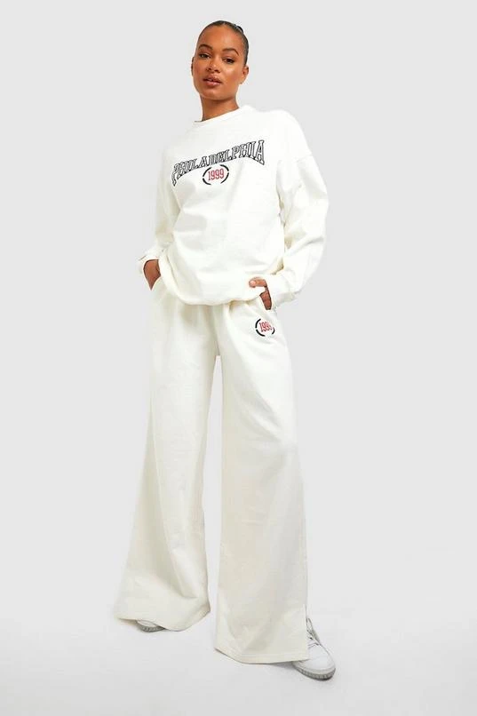 BOOHOO Tall Philadelphia Print Wide Leg And Sweater Tracksuit 3 BOOHOO Tall Philadelphia Print Wide Leg And Sweater Tracksuit - Image 3
