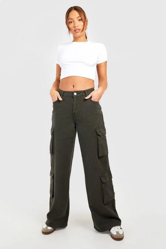BOOHOO Tall Low Rise Oversized Cargo Jeans 1 BOOHOO Tall Low Rise Oversized Cargo Jeans