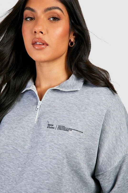 BOOHOO Maternity Dsgn Studio Half Zip Sweatshirt Legging Tracksuit 4 BOOHOO Maternity Dsgn Studio Half Zip Sweatshirt Legging Tracksuit - Image 4