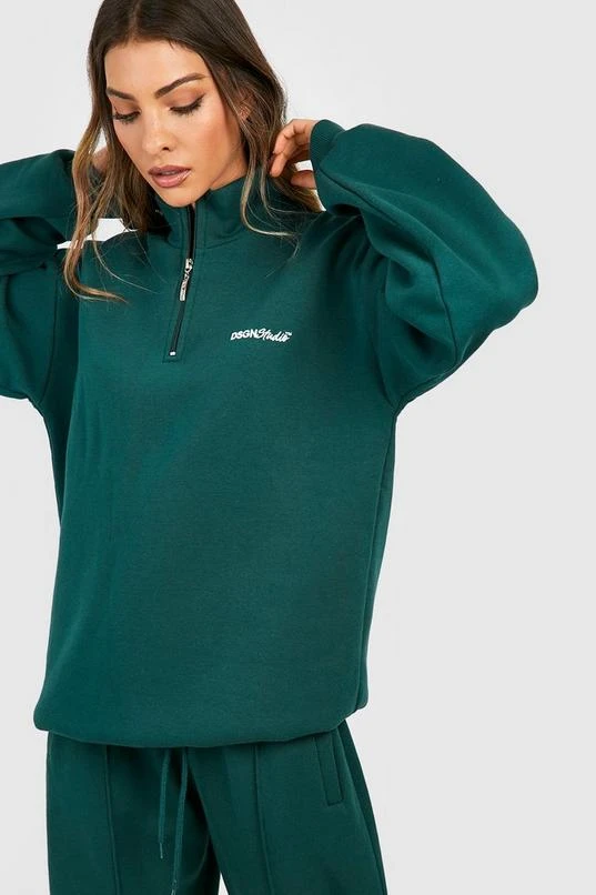 BOOHOO Pintuck Half Zip Sweater Tracksuit 3 BOOHOO Pintuck Half Zip Sweater Tracksuit - Image 3