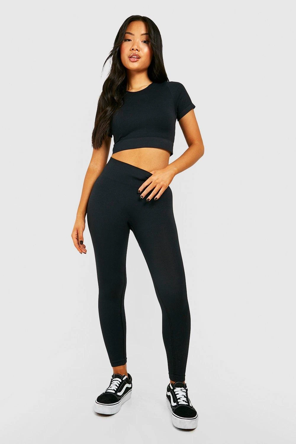 BOOHOO Petite Seamless Rib Leggings 6 BOOHOO Petite Seamless Rib Leggings - Image 6