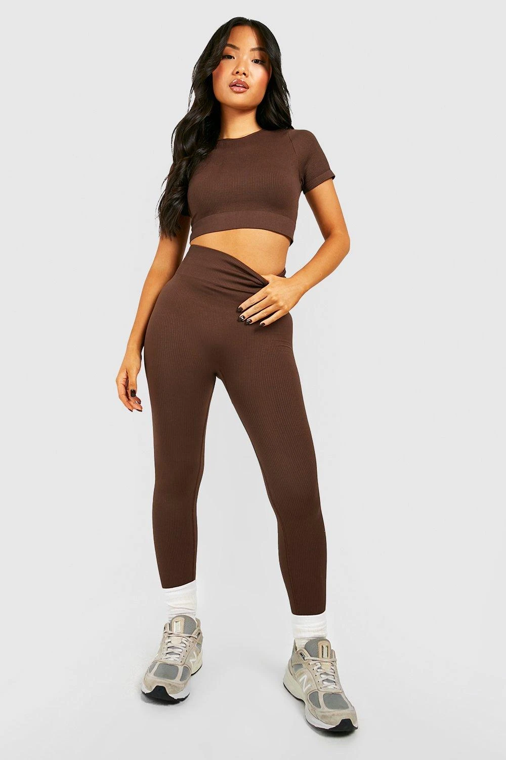 BOOHOO Petite Seamless Rib Leggings 8 BOOHOO Petite Seamless Rib Leggings - Image 8