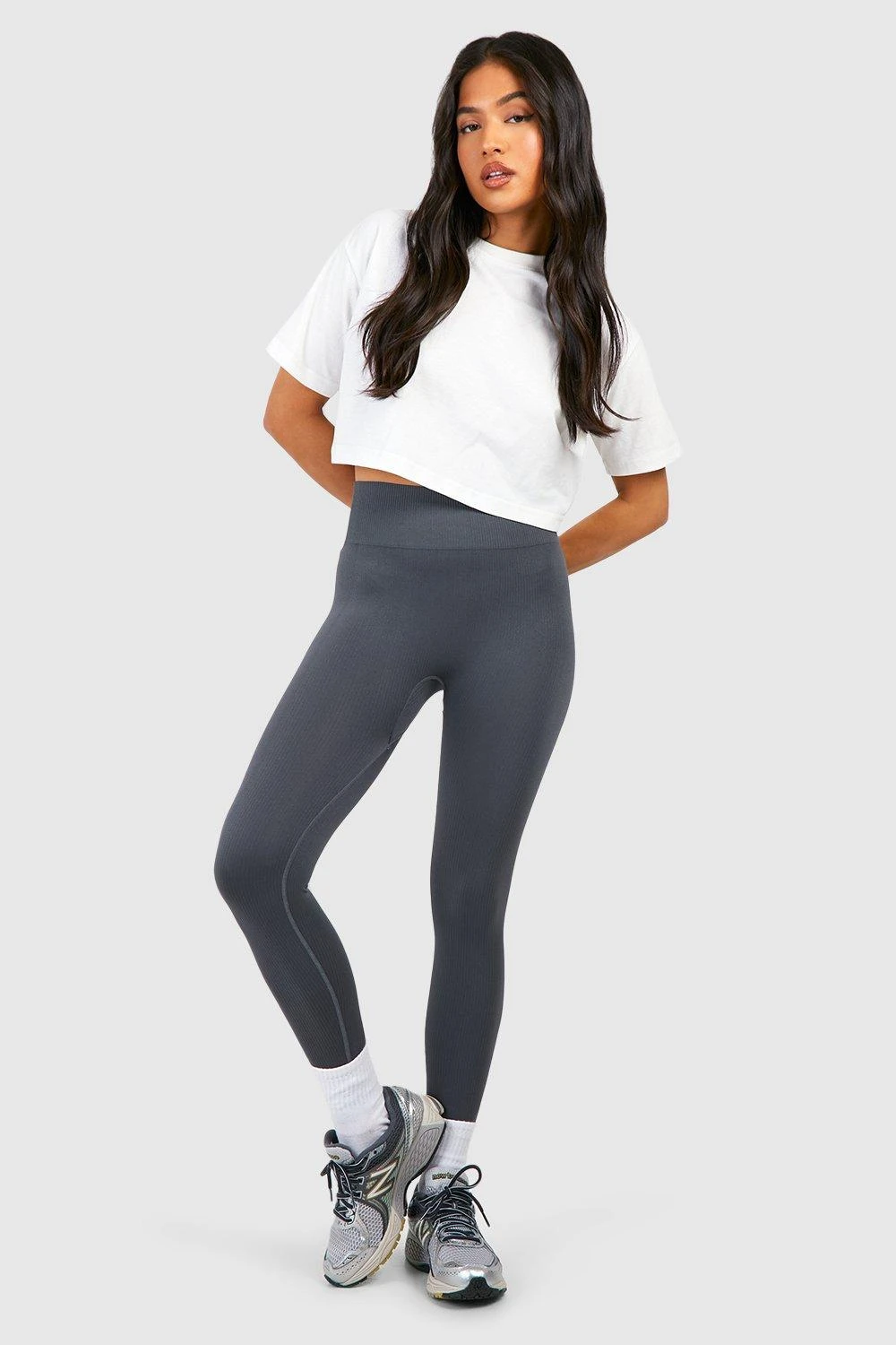 BOOHOO Petite Seamless Rib Leggings 7 BOOHOO Petite Seamless Rib Leggings - Image 7