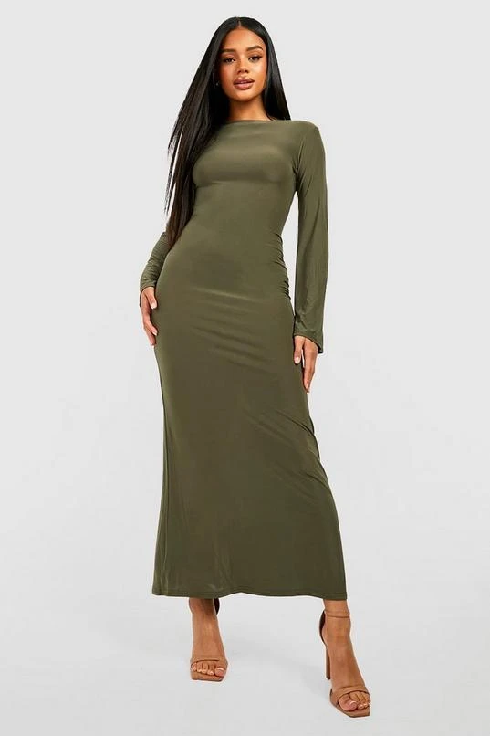 BOOHOO Heavy Soft Touch Low Back Maxi Dress 2 BOOHOO Heavy Soft Touch Low Back Maxi Dress - Image 2