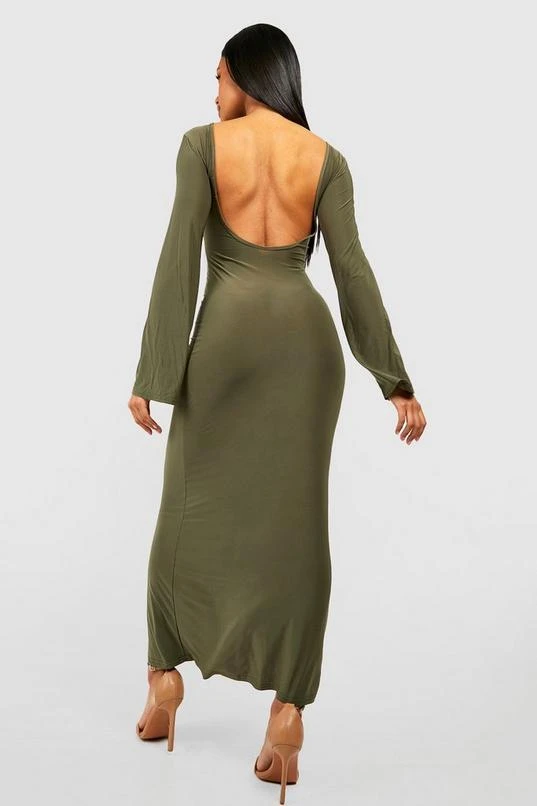 BOOHOO Heavy Soft Touch Low Back Maxi Dress 3 BOOHOO Heavy Soft Touch Low Back Maxi Dress - Image 3