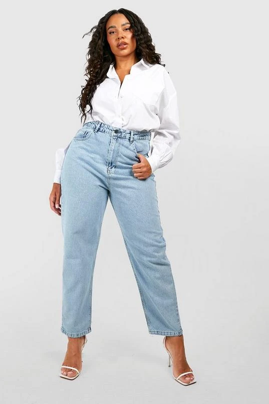 BOOHOO Plus Acid Wash High Waist Mom Jean 1 BOOHOO Plus Acid Wash High Waist Mom Jean