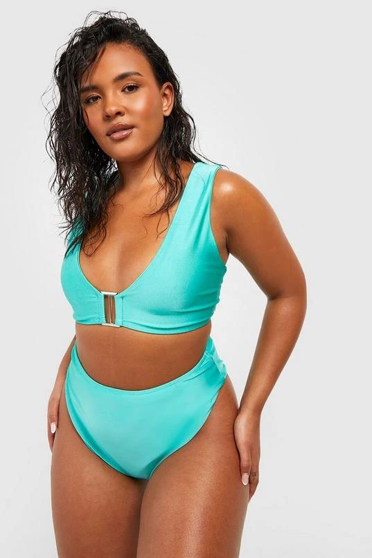 BOOHOO Plus Buckle Detail Bikini Set 1 BOOHOO Plus Buckle Detail Bikini Set