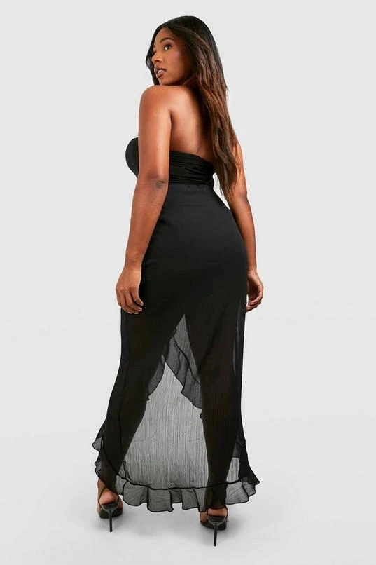 BOOHOO Plus Ruffle Front Maxi Skirt 2 BOOHOO Plus Ruffle Front Maxi Skirt - Image 2