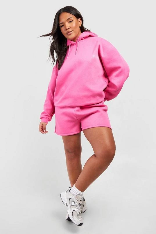 BOOHOO Plus Dsgn Studio Pocket Print Short Hooded Tracksuit 3 BOOHOO Plus Dsgn Studio Pocket Print Short Hooded Tracksuit - Image 3