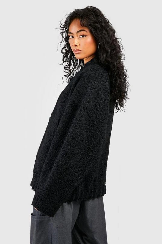 BOOHOO Oversized Wool Bomber Jacket 2 BOOHOO Oversized Wool Bomber Jacket - Image 2