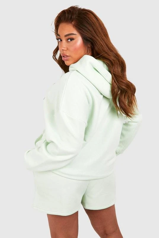 BOOHOO Plus Dsgn Slogan Toweling Applique Short Tracksuit 2 BOOHOO Plus Dsgn Slogan Toweling Applique Short Tracksuit - Image 2