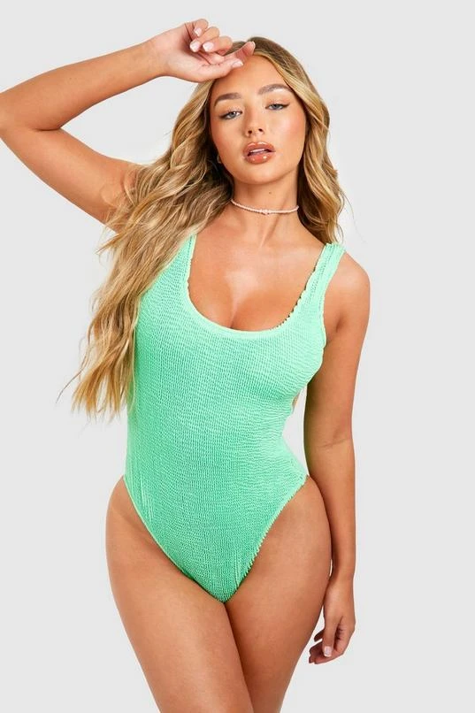 BOOHOO Premium Crinkle Square Neck Swimsuit 3 BOOHOO Premium Crinkle Square Neck Swimsuit - Image 3