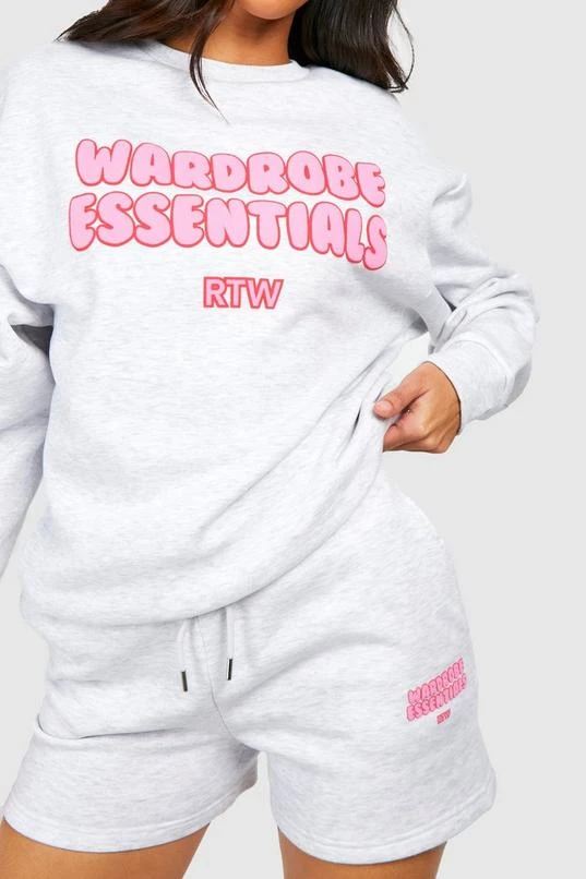 BOOHOO Tall Wardrobe Essential Sweat Short Tracksuit 4 BOOHOO Tall Wardrobe Essential Sweat Short Tracksuit - Image 4