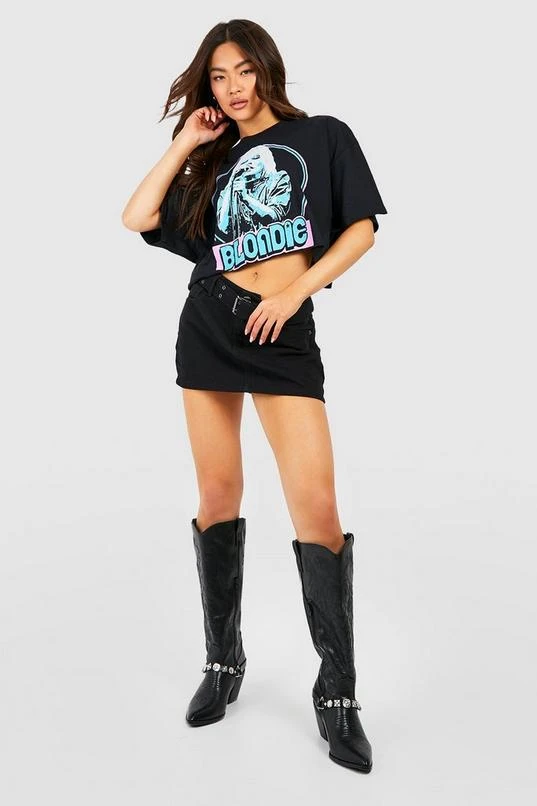 BOOHOO Blondie Cropped License Band T-Shirt 3 BOOHOO Blondie Cropped License Band T-Shirt - Image 3