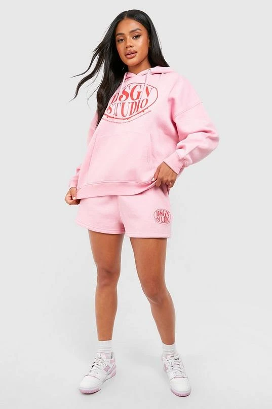 BOOHOO Dsgn Studio Slogan Hooded Short Tracksuit 3 BOOHOO Dsgn Studio Slogan Hooded Short Tracksuit - Image 3