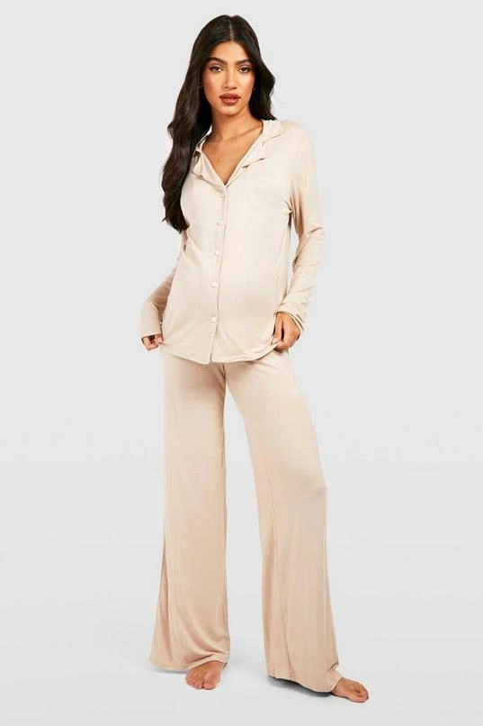 BOOHOO Maternity Button Down Pj Set 1 BOOHOO Maternity Button Down Pj Set