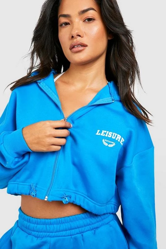 BOOHOO Leisure Embroidered Boxy Zip Through Tracksuit 4 BOOHOO Leisure Embroidered Boxy Zip Through Tracksuit - Image 4