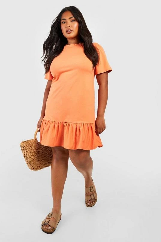 BOOHOO Plus Cotton Ruffle Smock Dress 3 BOOHOO Plus Cotton Ruffle Smock Dress - Image 3