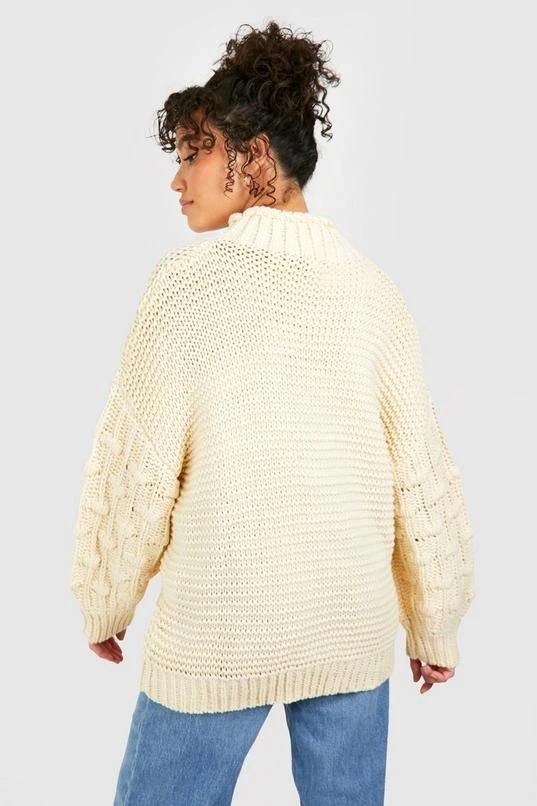 BOOHOO Maternity Premium Chunky Knit Turtleneck Sweater 2 BOOHOO Maternity Premium Chunky Knit Turtleneck Sweater - Image 2