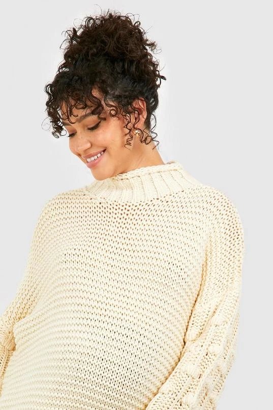 BOOHOO Maternity Premium Chunky Knit Turtleneck Sweater 4 BOOHOO Maternity Premium Chunky Knit Turtleneck Sweater - Image 4