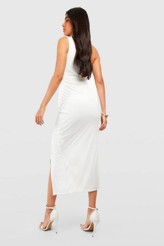 BOOHOO Maternity One Shoulder Mesh Midi Dress 2 BOOHOO Maternity One Shoulder Mesh Midi Dress - Image 2