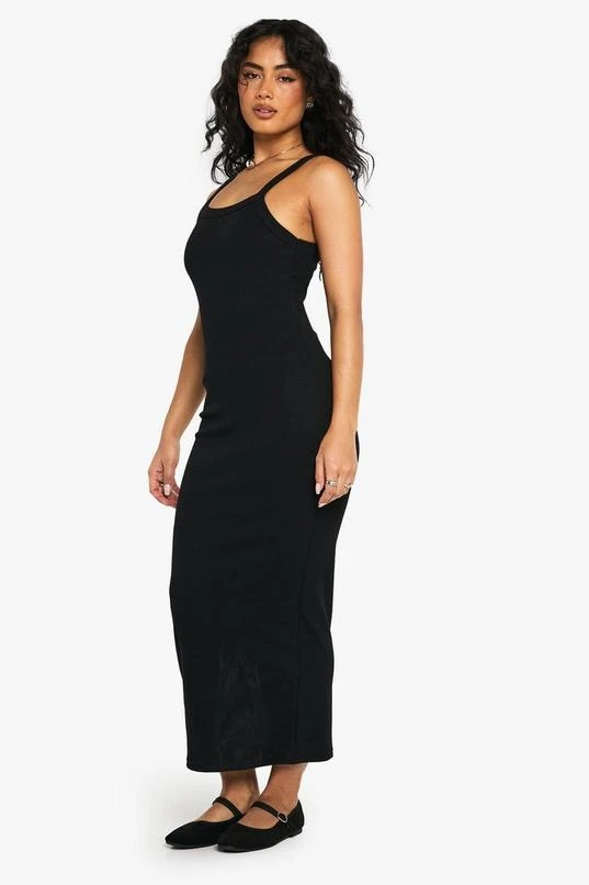 BOOHOO Premium Square Neck Rib Thick Binding Midi Dress 3 BOOHOO Premium Square Neck Rib Thick Binding Midi Dress - Image 3