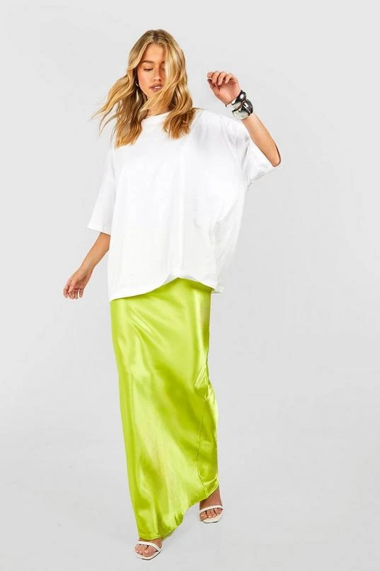 BOOHOO Satin Bias Maxi Skirt 3 BOOHOO Satin Bias Maxi Skirt - Image 3