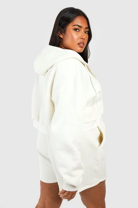 BOOHOO Plus Cropped Hoodie Short Tracksuit 2 BOOHOO Plus Cropped Hoodie Short Tracksuit - Image 2