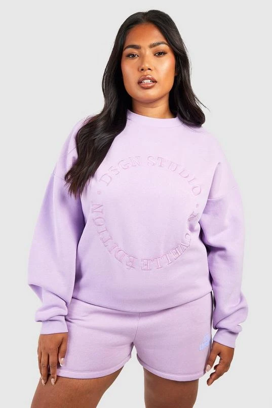 BOOHOO Plus Dsgn Studio Embroidered Sweatshirt 1 BOOHOO Plus Dsgn Studio Embroidered Sweatshirt