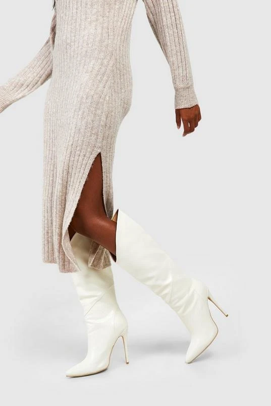 BOOHOO Wide Rib Knit Collared Soft Jumper Dress 4 BOOHOO Wide Rib Knit Collared Soft Jumper Dress - Image 4