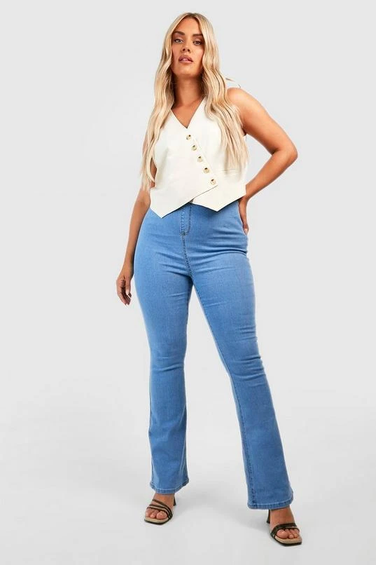 BOOHOO Plus Basic Flared Jeggings 1 BOOHOO Plus Basic Flared Jeggings