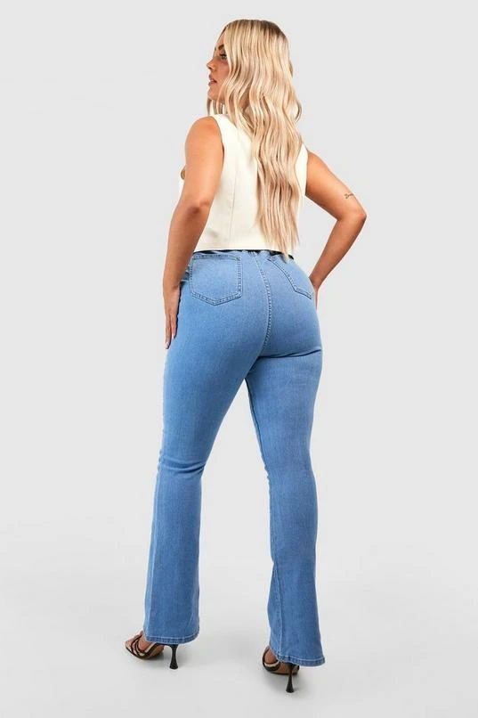 BOOHOO Plus Basic Flared Jeggings 2 BOOHOO Plus Basic Flared Jeggings - Image 2