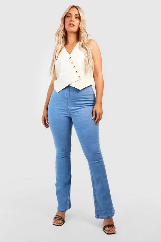 BOOHOO Plus Basic Flared Jeggings 3 BOOHOO Plus Basic Flared Jeggings - Image 3