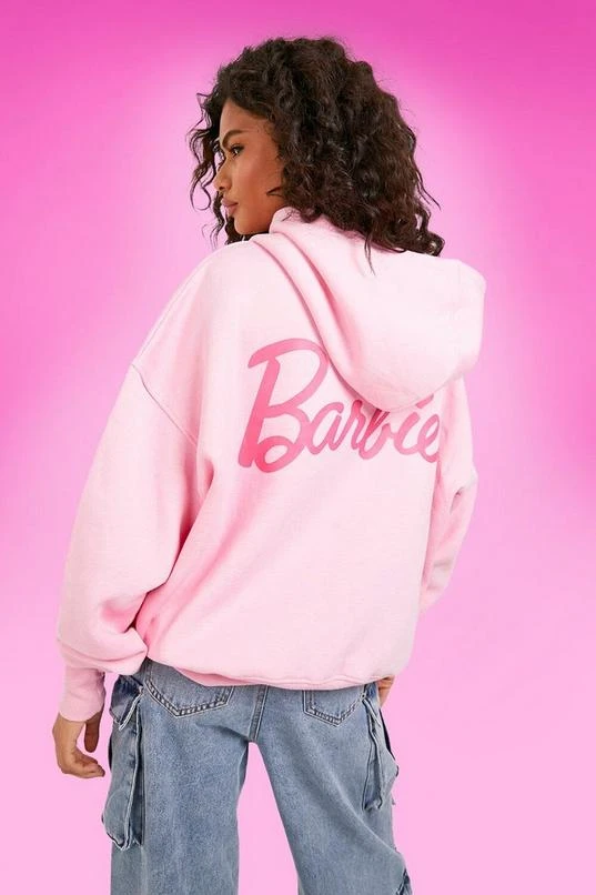 BOOHOO Barbie Graphic Oversized Hoody 2 BOOHOO Barbie Graphic Oversized Hoody - Image 2