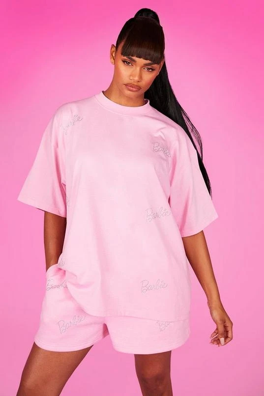 BOOHOO Barbie Rhinestone T-Shirt 4 BOOHOO Barbie Rhinestone T-Shirt - Image 4