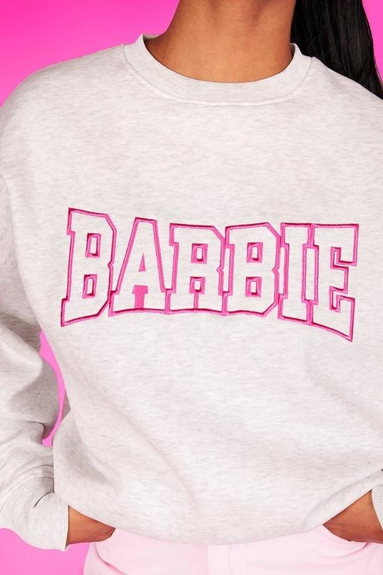 BOOHOO Barbie Embroidered Sweat 4 BOOHOO Barbie Embroidered Sweat - Image 4