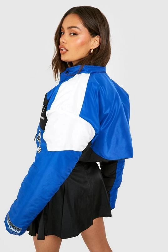 BOOHOO Moto Padded Bomber Jacket 3 BOOHOO Moto Padded Bomber Jacket - Image 3