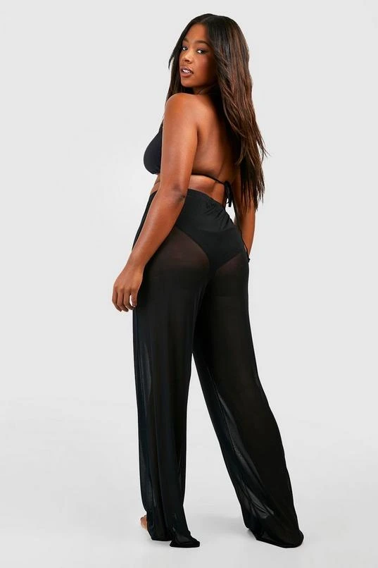 BOOHOO Plus Beach Mesh Wide Leg Pants 2 BOOHOO Plus Beach Mesh Wide Leg Pants - Image 2