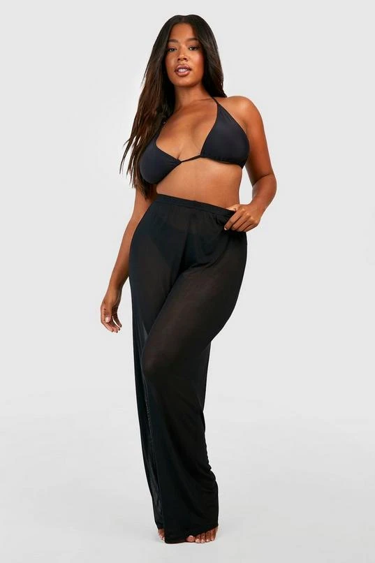 BOOHOO Plus Beach Mesh Wide Leg Pants 3 BOOHOO Plus Beach Mesh Wide Leg Pants - Image 3
